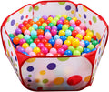 Kids Ball Pit Large Pop up Toddler Ball Pits Tent for Toddlers Girls Boys for Indoor Outdoor Baby Playpen W/Zipper Storage Bag, Balls Not Included (Ared)