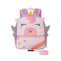 Preschool Toddler Backpack with Leash, 3D Cute Cartoon Neoprene Animal Schoolbag for Kids Boys Girls(Baby Unicorn)