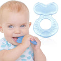 Silicone Teethe-Eez Teether with Bristles, Includes Hygienic Case, Blue