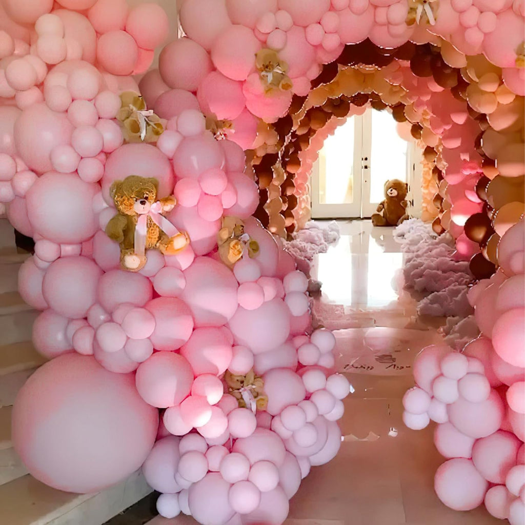 Pastel Pink Balloons, 50 Pcs 12 Inch Pink Balloons, Baby Pink Balloons for Balloon Garland Balloon Arch as Birthday Party Decorations, Wedding Decorations, Baby Shower Decorations, Pink-Q05