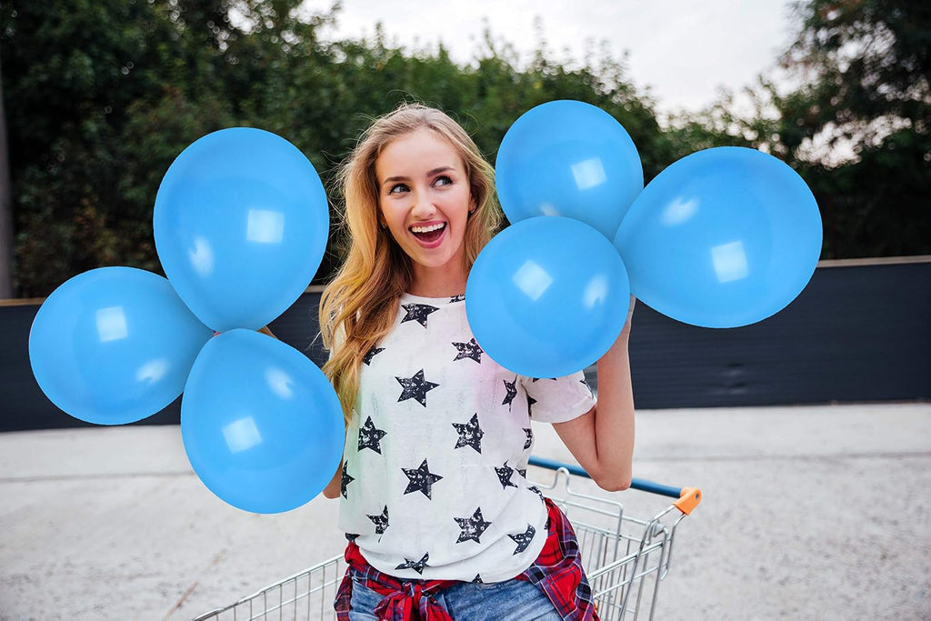 Light Blue Balloons 36 Pack - Pastel Baby Blue Balloons - 12In Latex Sky Color Party Supplies - Robins Egg Decorations