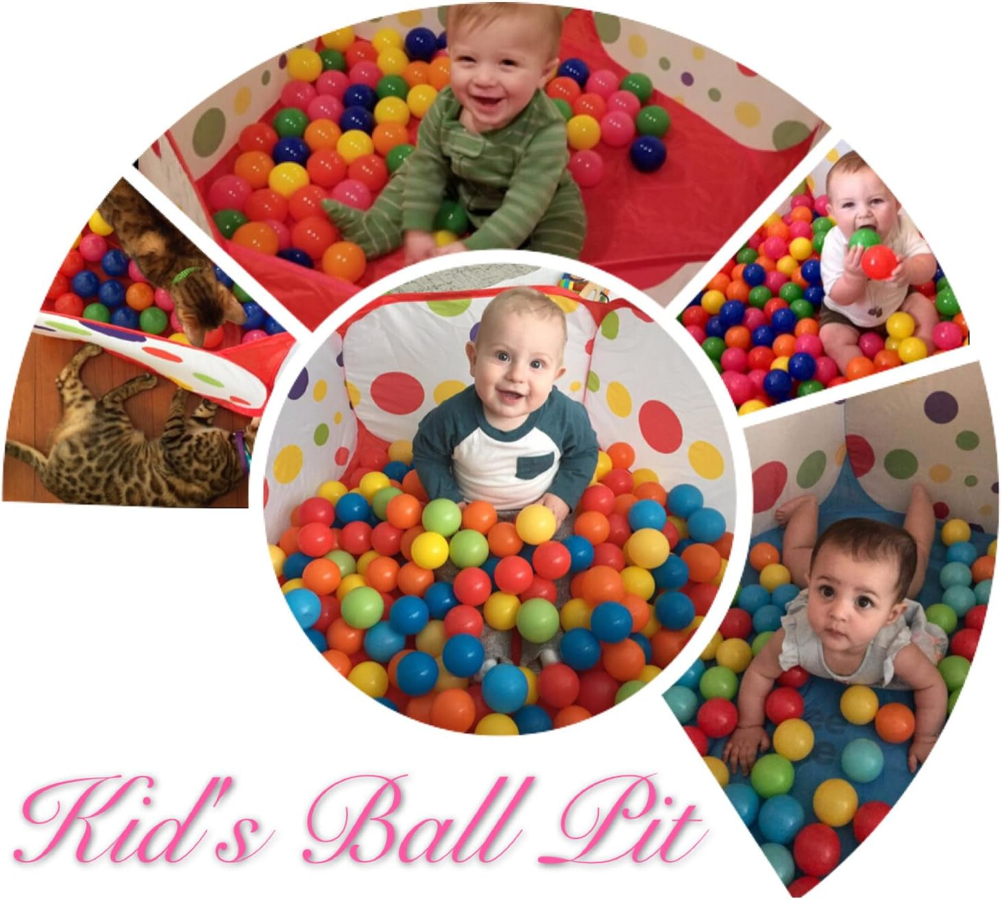 Kids Ball Pit Large Pop up Toddler Ball Pits Tent for Toddlers Girls Boys for Indoor Outdoor Baby Playpen W/Zipper Storage Bag, Balls Not Included (Ared)