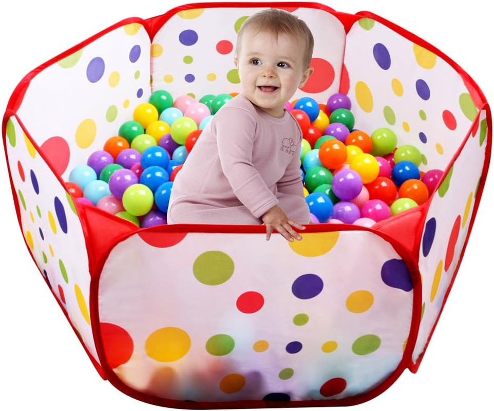 Kids Ball Pit Large Pop up Toddler Ball Pits Tent for Toddlers Girls Boys for Indoor Outdoor Baby Playpen W/Zipper Storage Bag, Balls Not Included (Ared)