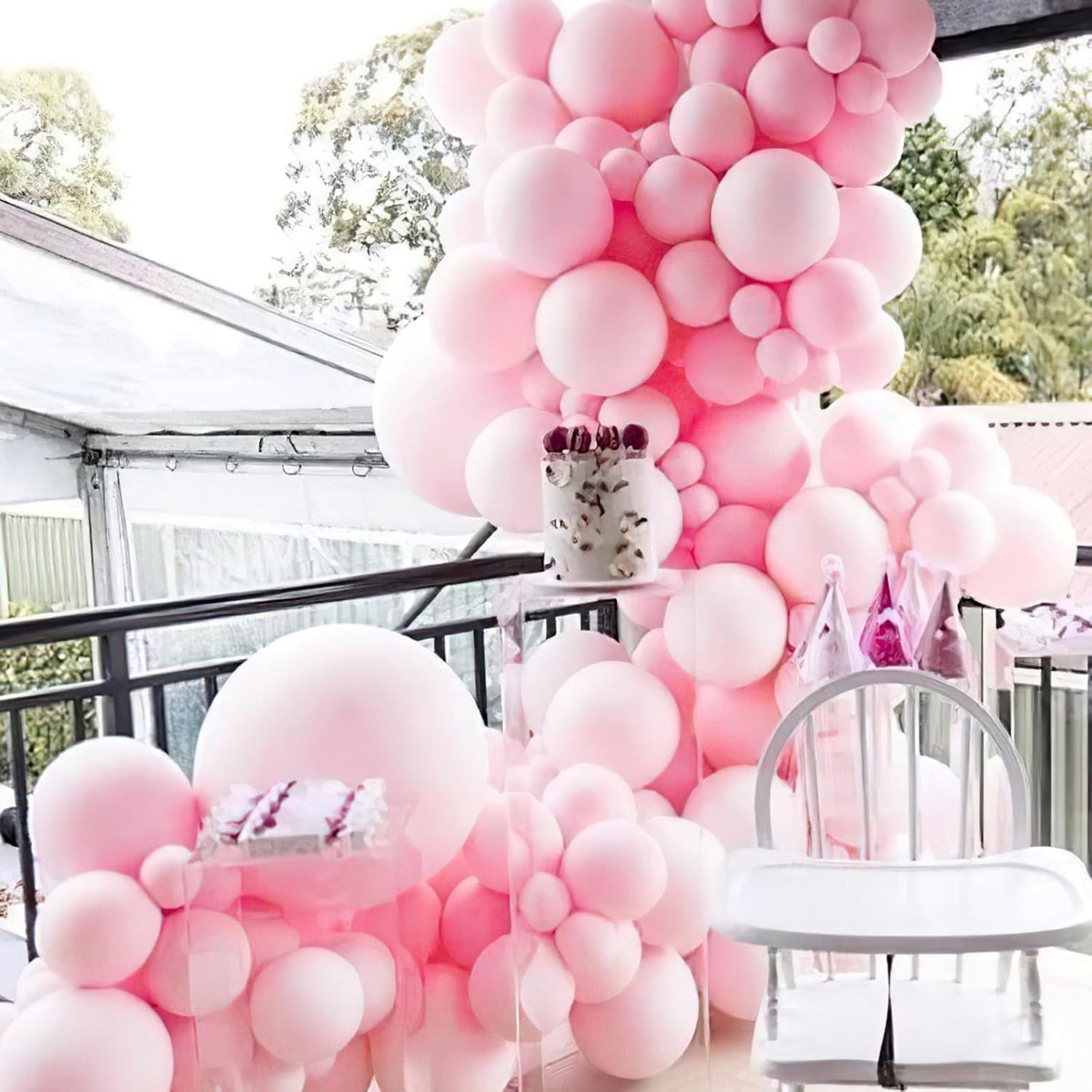 Pastel Pink Balloons, 50 Pcs 12 Inch Pink Balloons, Baby Pink Balloons for Balloon Garland Balloon Arch as Birthday Party Decorations, Wedding Decorations, Baby Shower Decorations, Pink-Q05
