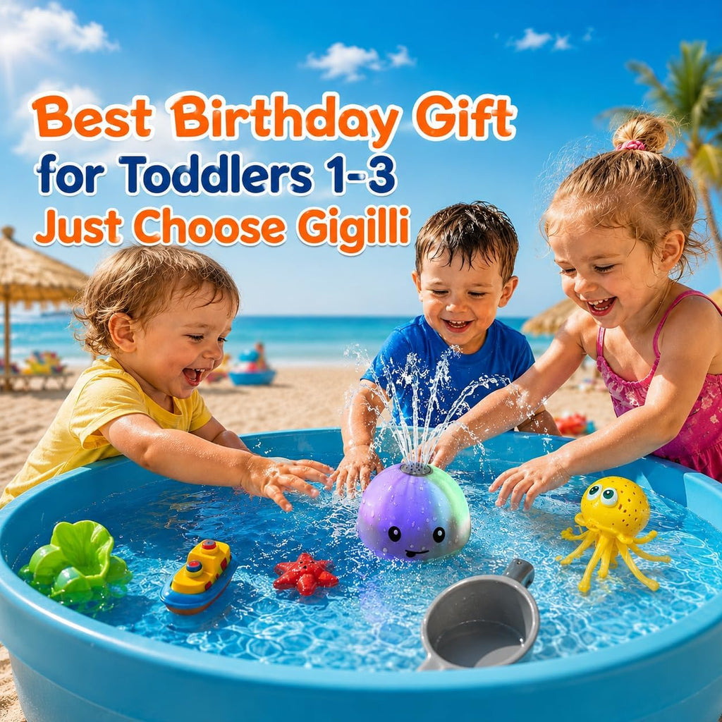 Bath Toys for Kids Ages 1-3, Baby Bath Toys 6-12-18 Months, Pool Water Toys for Toddlers, Babies 1 2 3 Year Boy Girl Gifts, Light up Whale Bath Toy Sprinkler, 1St Birthday Bathtub Fountain Toy