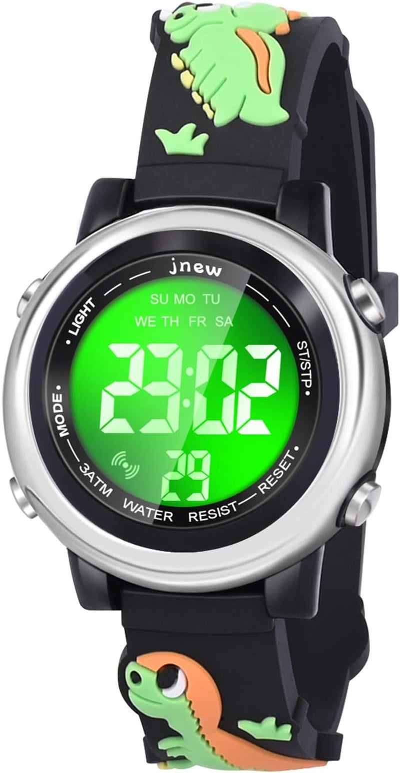 Kids Watches with Waterproof Alarm - Dinosaur Gifts for Boys Girls Age 3-10