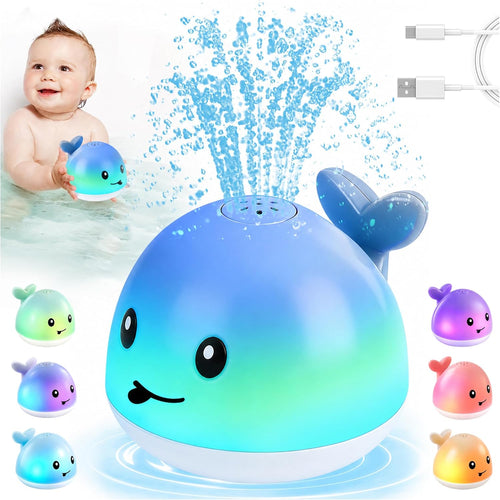Bath Toys for Kids Ages 1-3, Baby Bath Toys 6-12-18 Months, Pool Water Toys for Toddlers, Babies 1 2 3 Year Boy Girl Gifts, Light up Whale Bath Toy Sprinkler, 1St Birthday Bathtub Fountain Toy